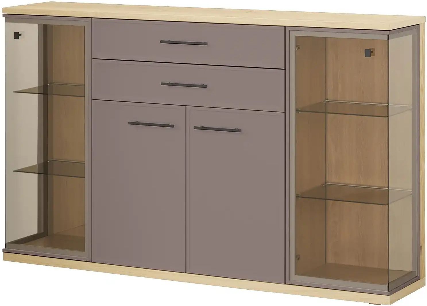 Wohnwert Highboard Carré ¦ grau ¦ Maße (cm): B: 184 H: 113 T: 40.0 Kommoden & Sideboards > Highboards - Höffner
