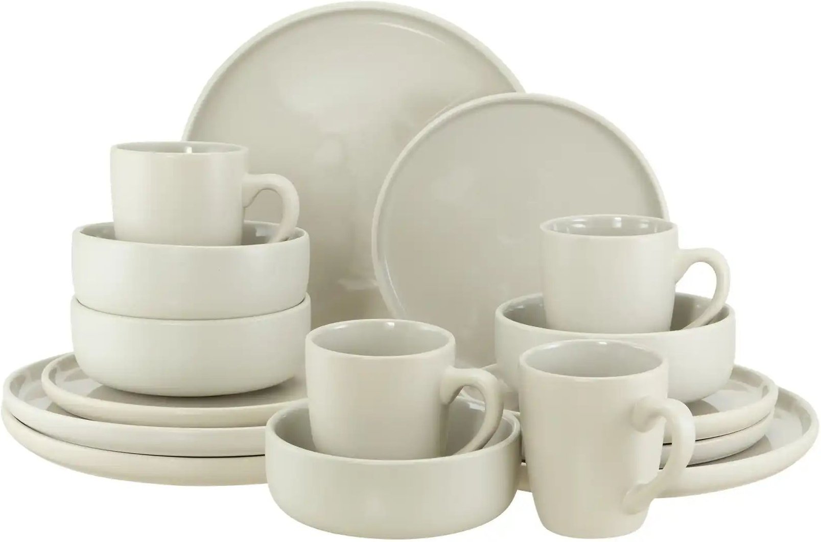 Peill+Putzler Kombiservice 16-teilig Sardara ¦ schwarz ¦ Steinzeug/Steingut Geschirr > Geschirrsets > Kombiservice - H...