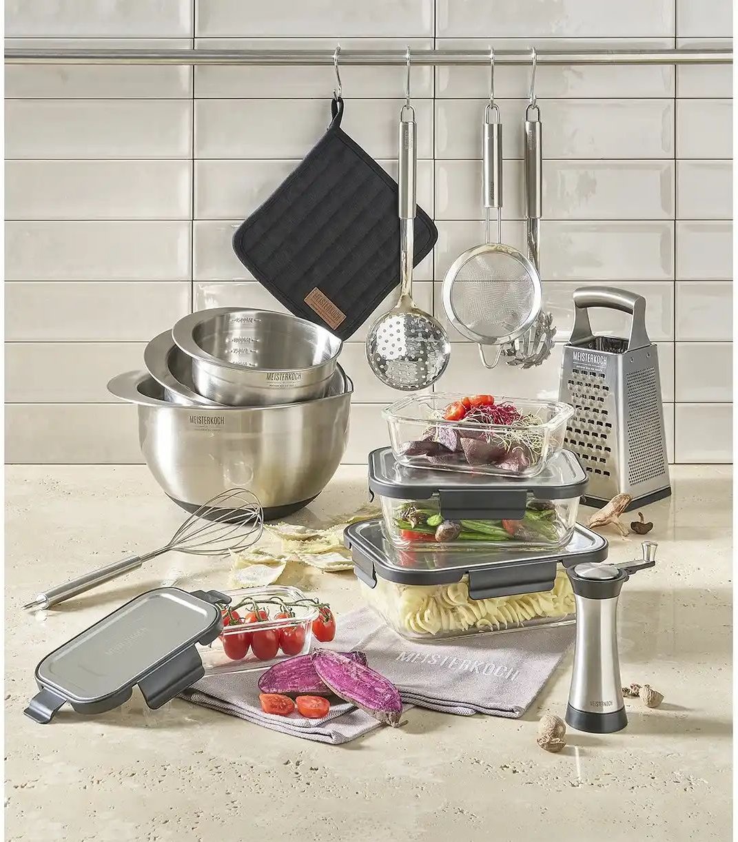Meisterkoch Vierkantreibe ¦ silber ¦ Edelstahl,Kunststoff ¦ Maße (cm): B: 10,7 H: 24 Küchenzubehör & Helfer > Küchenhe...