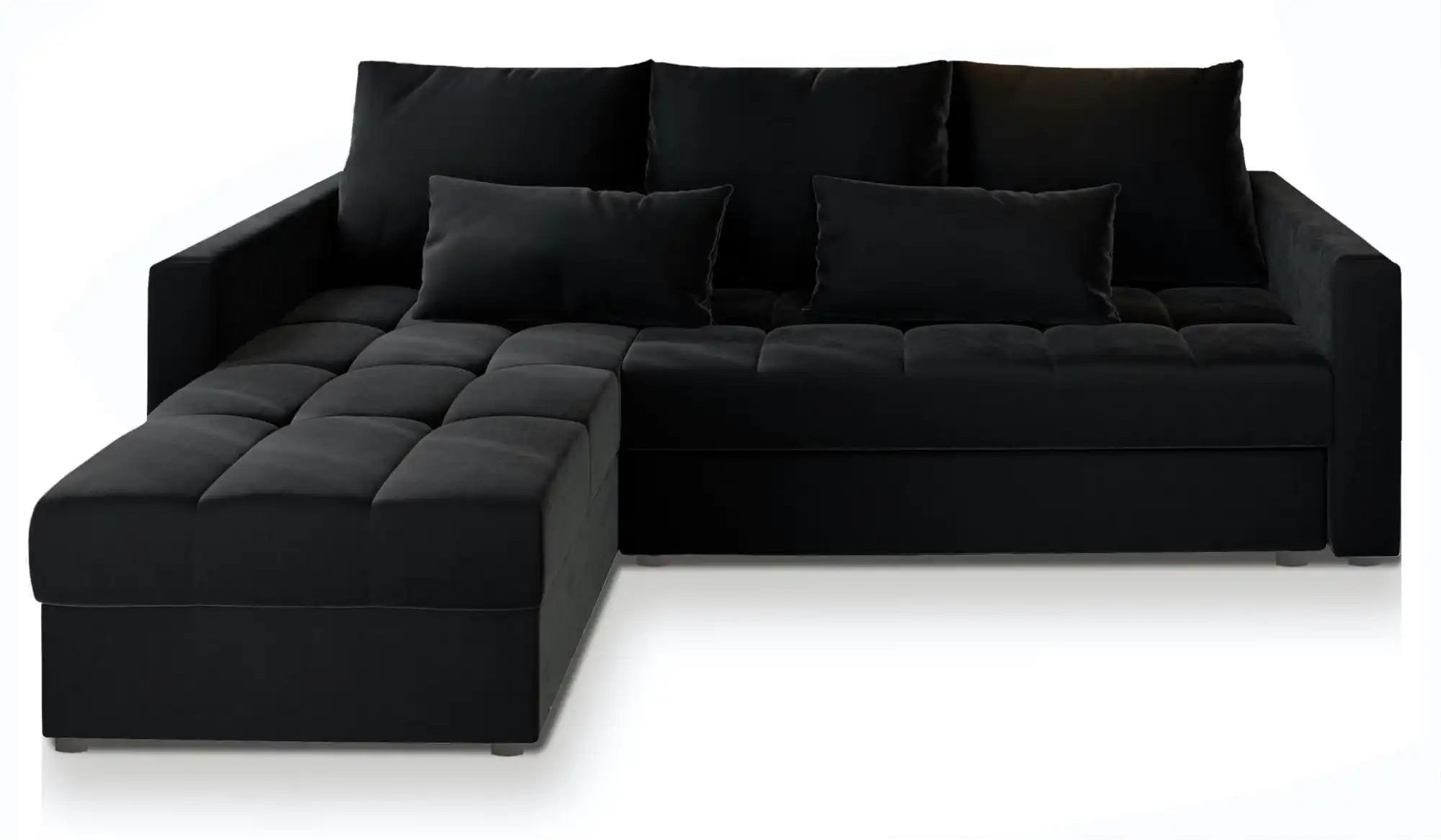 MASSENO Ecksofa mit Schlaffunktion Kos ¦ schwarz ¦ Maße (cm): B: 220 H: 85 Polstermöbel > Sofas > 3-Sitzer - Höffner