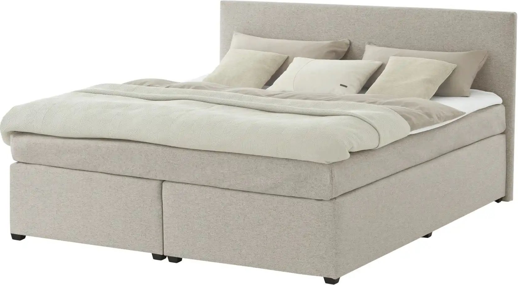 Boxspringbett mit Matratze und Topper H3 Duke ¦ beige ¦ Maße (cm): B: 167 H: 104 Betten > Boxspringbetten - Höffner