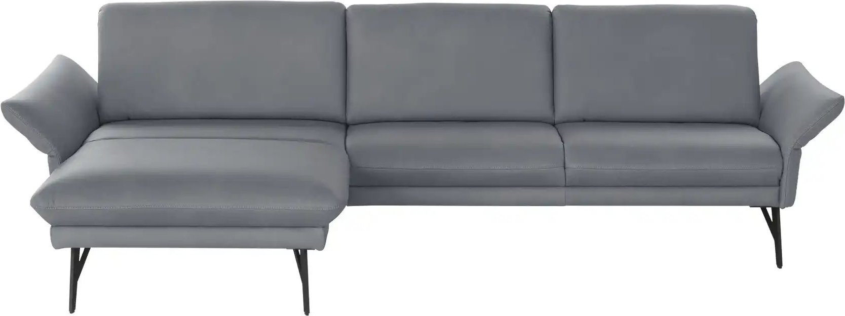himolla Ecksofa Echtleder 1928 ¦ grau ¦ Maße (cm): B: 296 H: 85 T: 175.0 Polstermöbel > Sofas > Ecksofas - Höffner