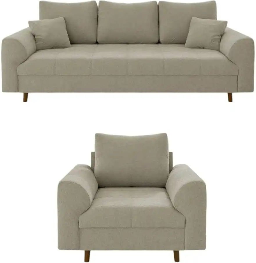 Polstergarnitur 3+1 Lars ¦ beige ¦ Maße (cm): B: 210 H: 81 Polstermöbel > Sofas > Sitzgruppen - Höffner