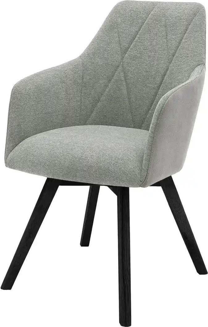 Dine + Mine Armlehnstuhl mit Diamant-Steppung Xalapa ¦ grau ¦ Maße (cm): B: 57 H: 85 T: 65.0 Stühle > Esszimmerstühle > ...