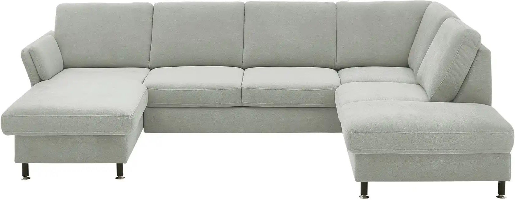 meinSofa Wohnlandschaft aus Flachgewebe Veit ¦ grau ¦ Maße (cm): B: 305 H: 90 T: 200.0 Polstermöbel > Sofas > Wohnlandsc...