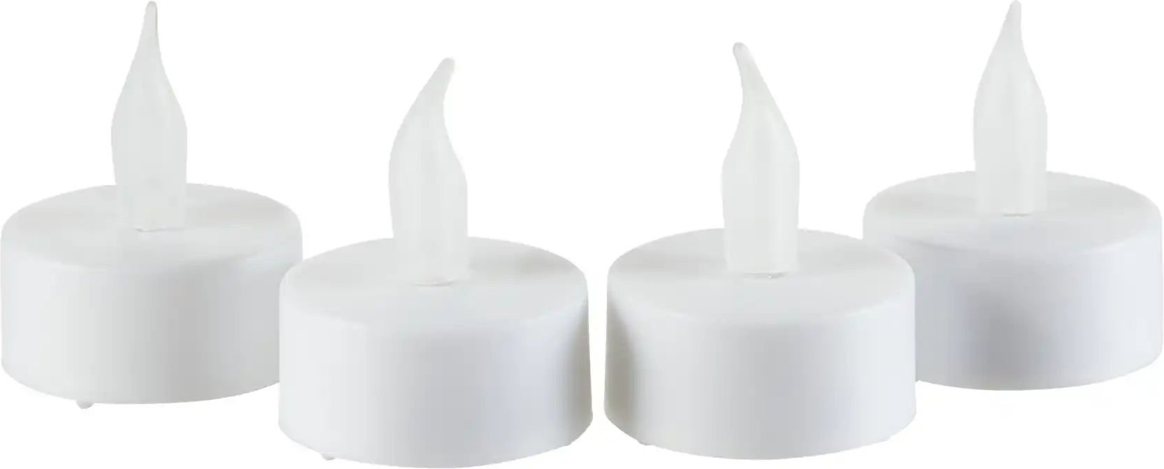 Thumbnail - LED Teelichte 4er-Set ¦ weiß ¦ Kunststoff ¦ Maße (cm): B: 10,4 H: 7,4 T: 10.2 Accessoires > Kerzen & Kerzenständer - ...