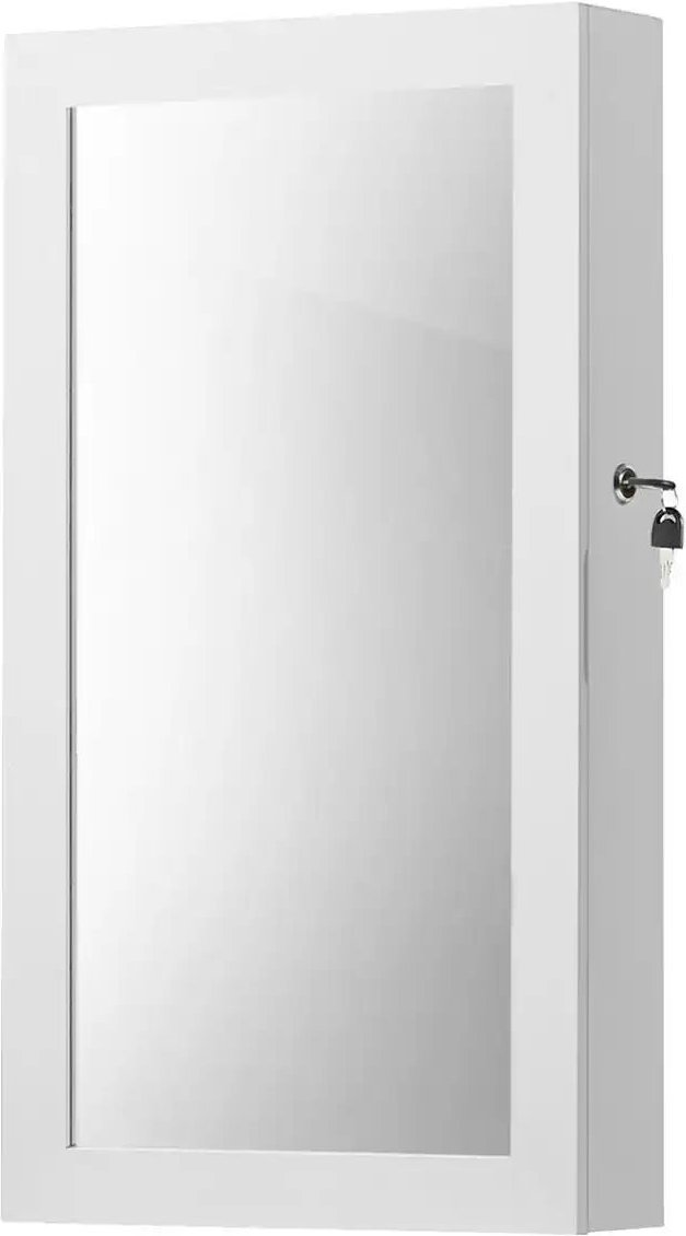 Wandspiegel ¦ weiß ¦ Glas,Holzwerkstoff,Kunststoff ¦ Maße (cm): B: 37,2 H: 67,3 Garderoben & Kleiderstangen > Garderob...