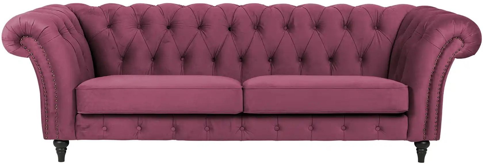 SOHO Einzelsofa Churchill ¦ lila/violett ¦ Maße (cm): B: 252 H: 79 T: 100.0 Polstermöbel > Sofas > 3-Sitzer - Höffner