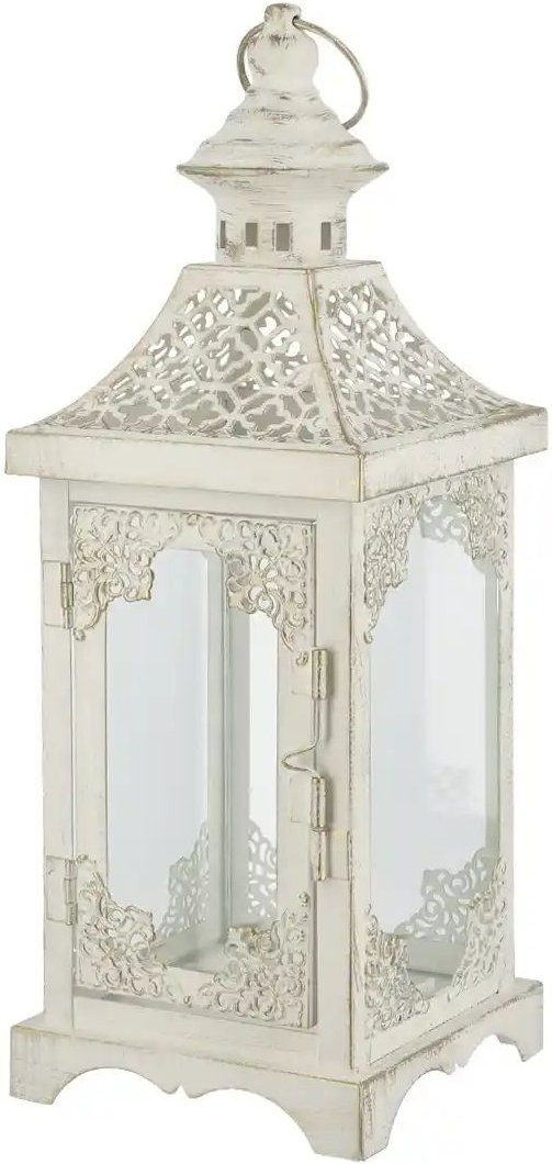 Laterne ¦ creme ¦ Metall,Glas ¦ Maße (cm): B: 11 H: 30,5 T: 11.0 Accessoires > Kerzen & Kerzenständer - Höffner