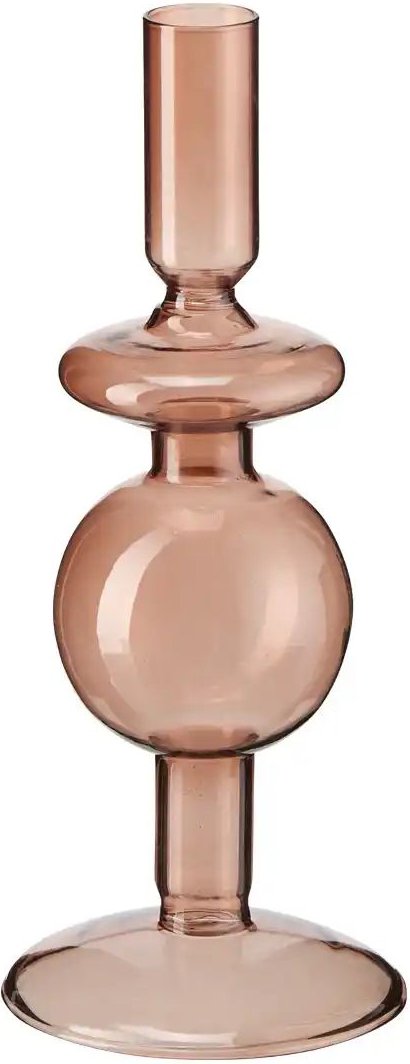 HOME STORY Kerzenhalter ¦ braun ¦ Glas ¦ Maße (cm): H: 20 Ø: 9 Accessoires > Kerzen & Kerzenständer > Kerzenständer -...