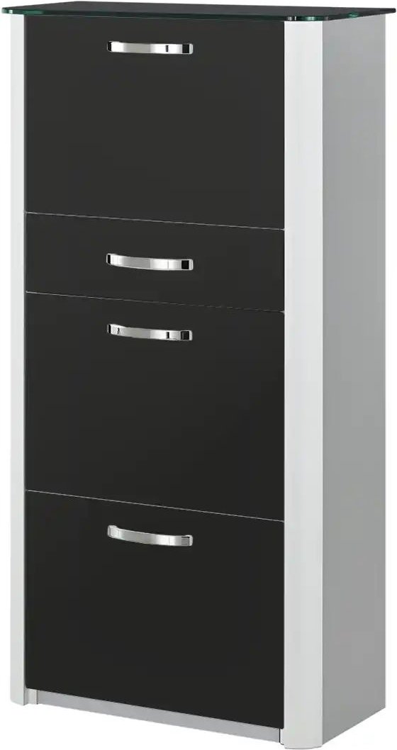 Schuhschrank Juno ¦ schwarz ¦ Maße (cm): B: 71 H: 136 T: 35.0 Garderoben & Kleiderstangen > Garderoben Schuhschränke - ...