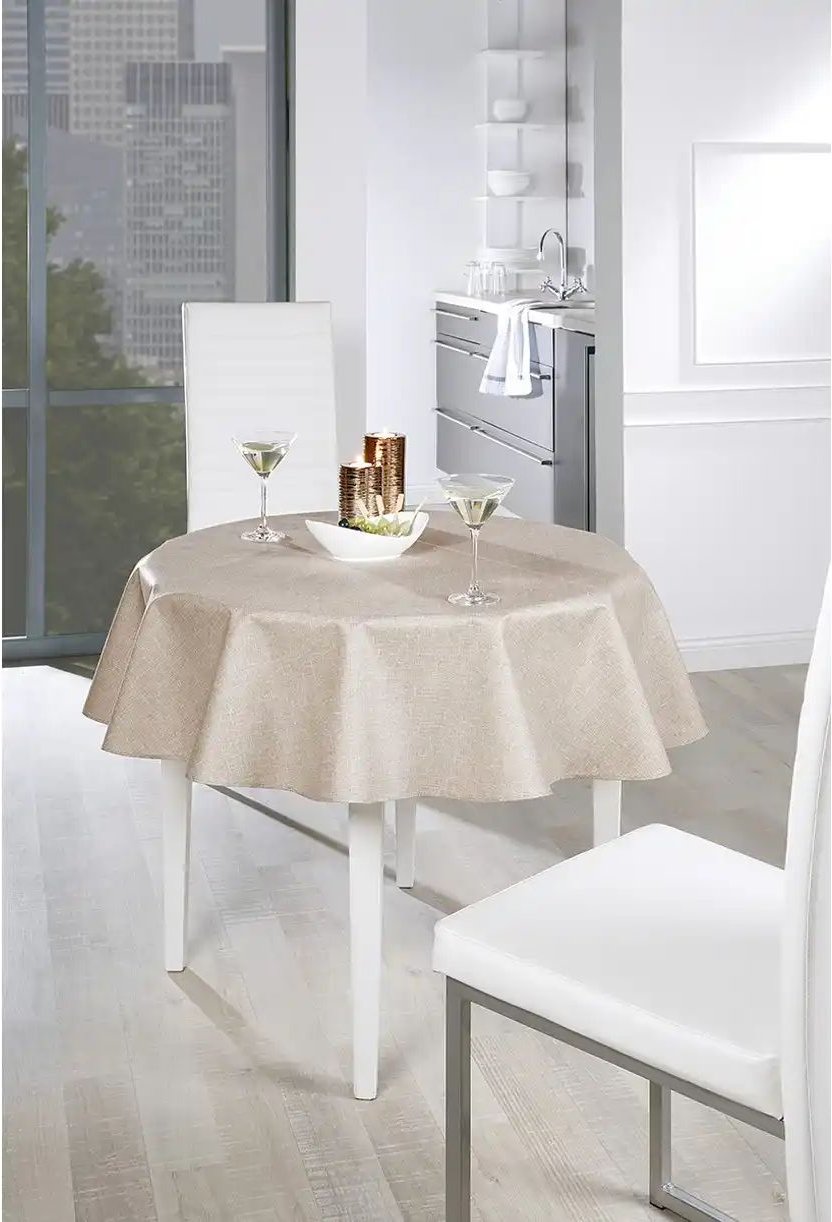 PEYER SYNTEX Tischdecke Oslo ¦ beige ¦ Baumwollmischgewebe Ø: 140 Tischwäsche & Küchentextilien > Tischdecken - Höffner