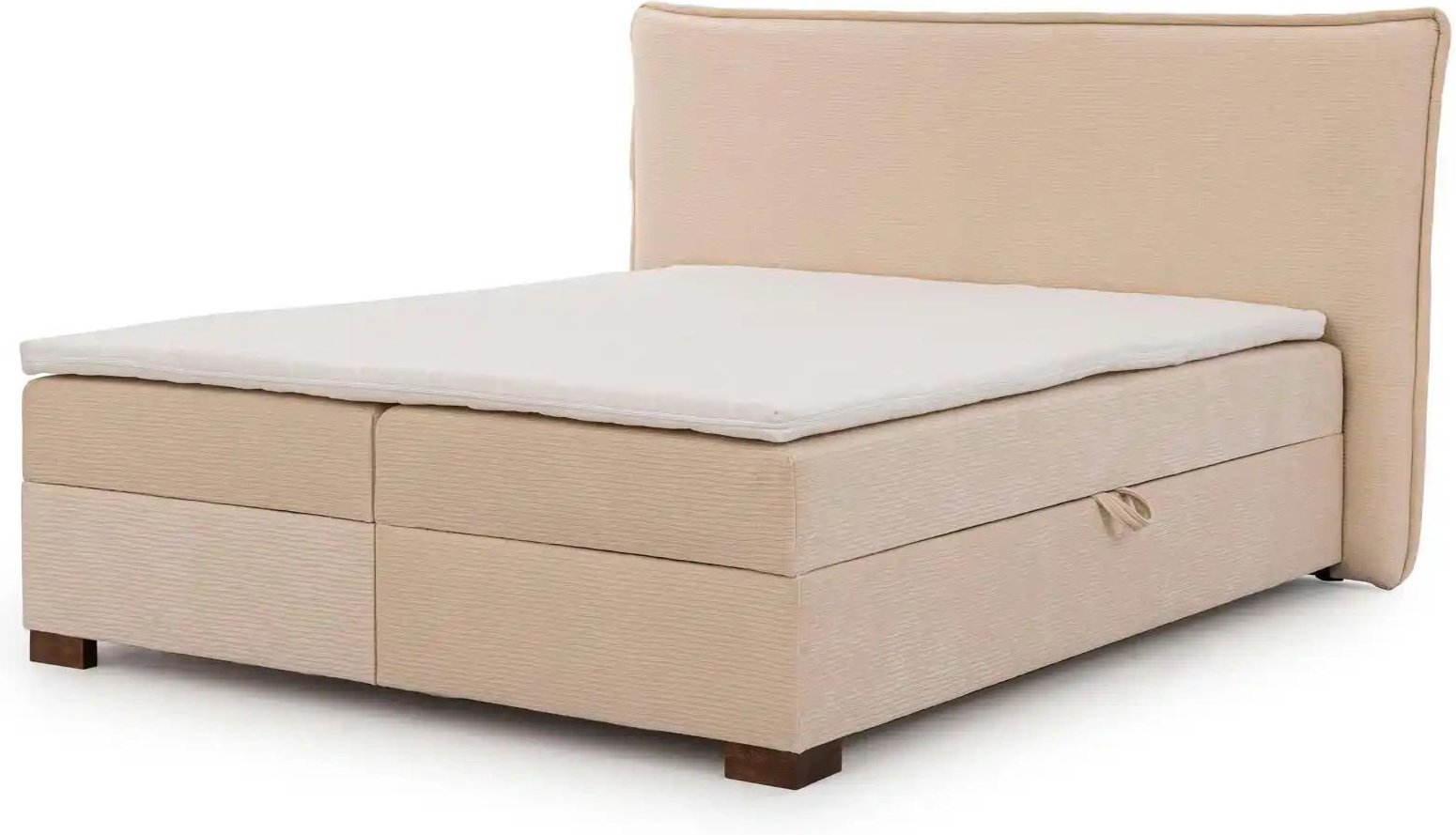 S-STYLE Boxbett mit Bettkasten Strukturstoff mit Cordoptik H3 Lovetti ¦ beige ¦ Maße (cm): B: 180 H: 119 Betten > Boxs...