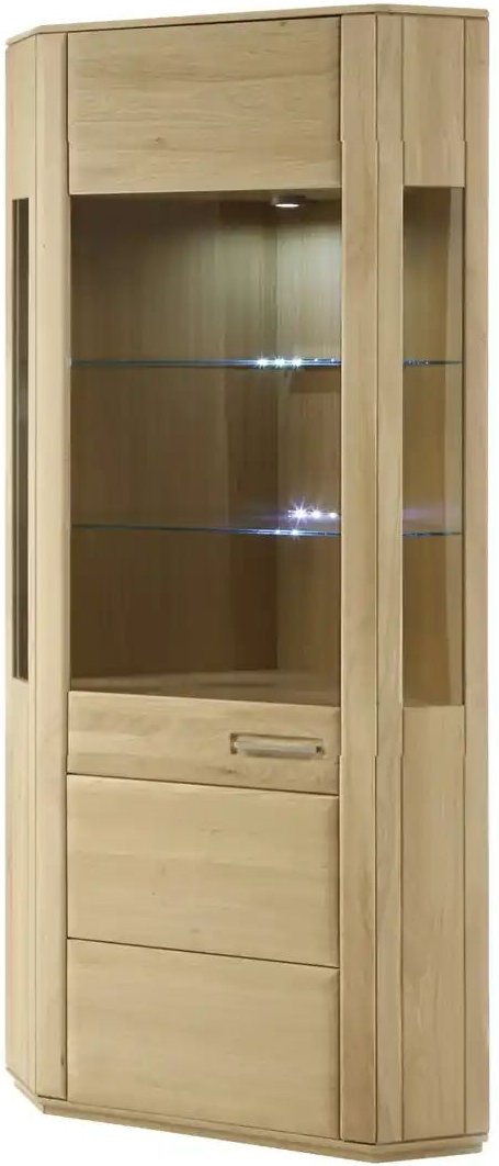 Woodford Eckvitrine Dio ¦ holzfarben ¦ Maße (cm): H: 209 Schränke > Vitrinen - Höffner