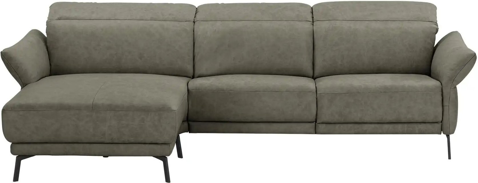 Thumbnail - Wohnwert Ecksofa Leder Bellana ¦ grün ¦ Maße (cm): B: 285 H: 101 T: 161.0 Polstermöbel > Sofas > Ecksofas - Höffner