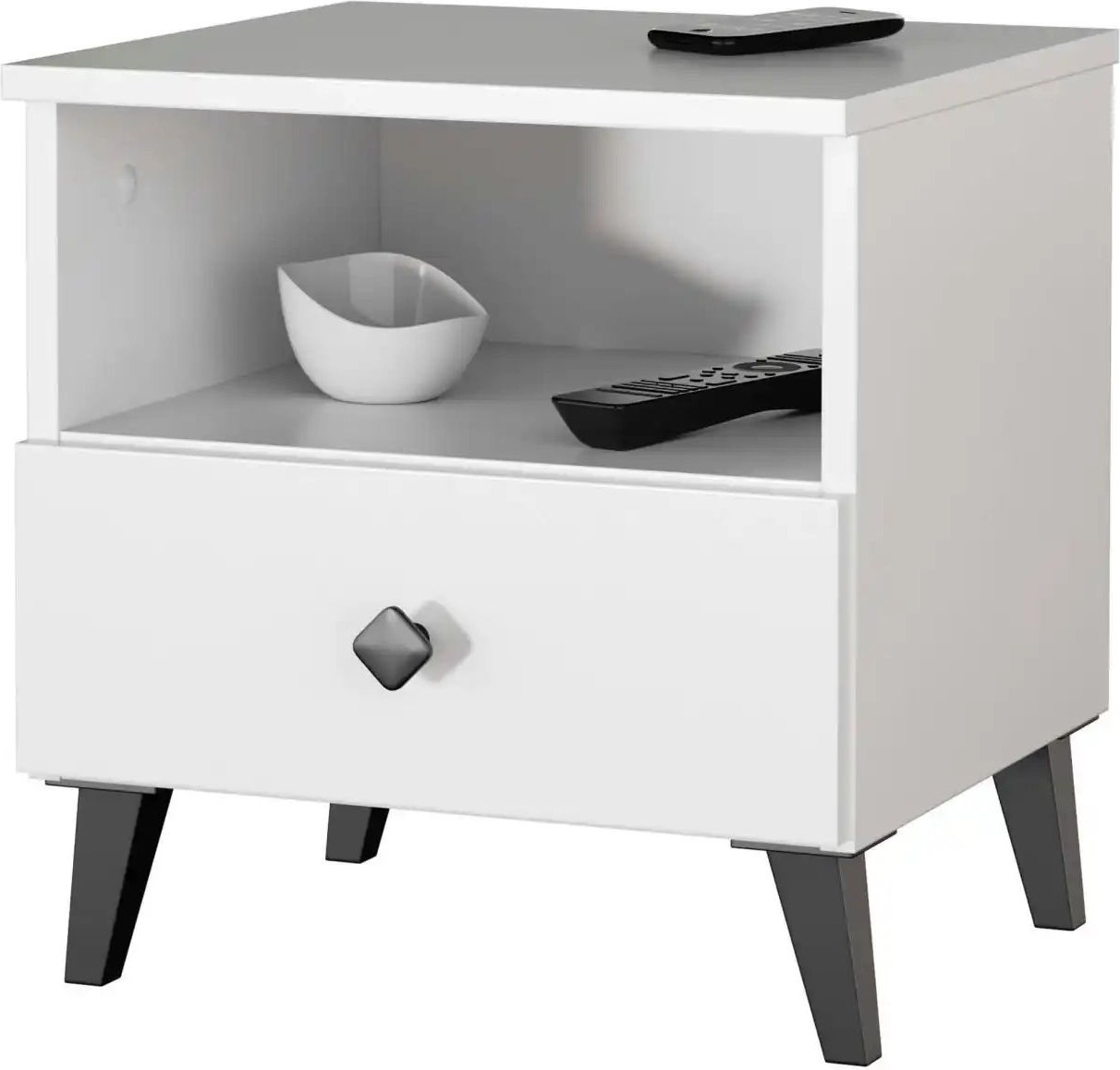 Nachttisch 40 cm breit Lina ¦ weiß ¦ Maße (cm): B: 40 H: 43 Tische > Nachttische - Höffner