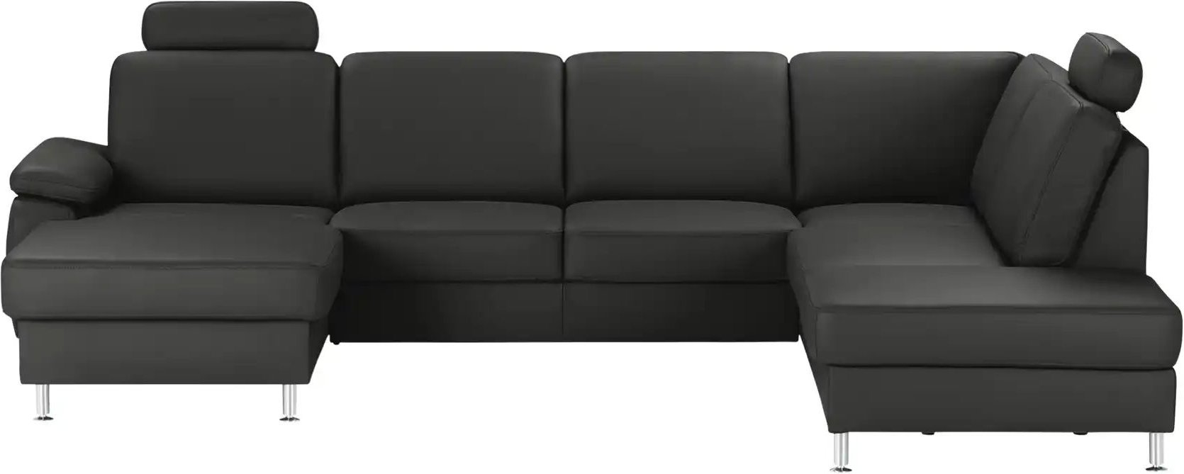 meinSofa Wohnlandschaft mit Sitz- und Rückenbezug aus Leder Kathi ¦ schwarz ¦ Maße (cm): B: 314 H: 86 T: 235.0 Polstermö...
