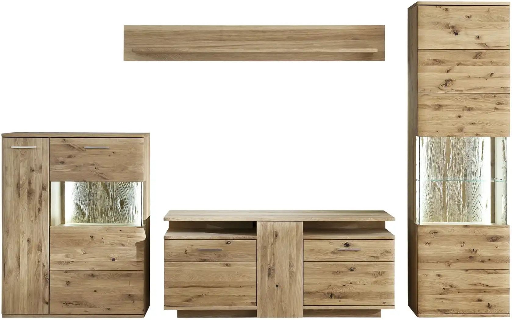 Woodford Wohnwand Astoria ¦ holzfarben ¦ Maße (cm): B: 300 H: 208 T: 45.0 Kommoden & Sideboards > Wohnwände - Höffner