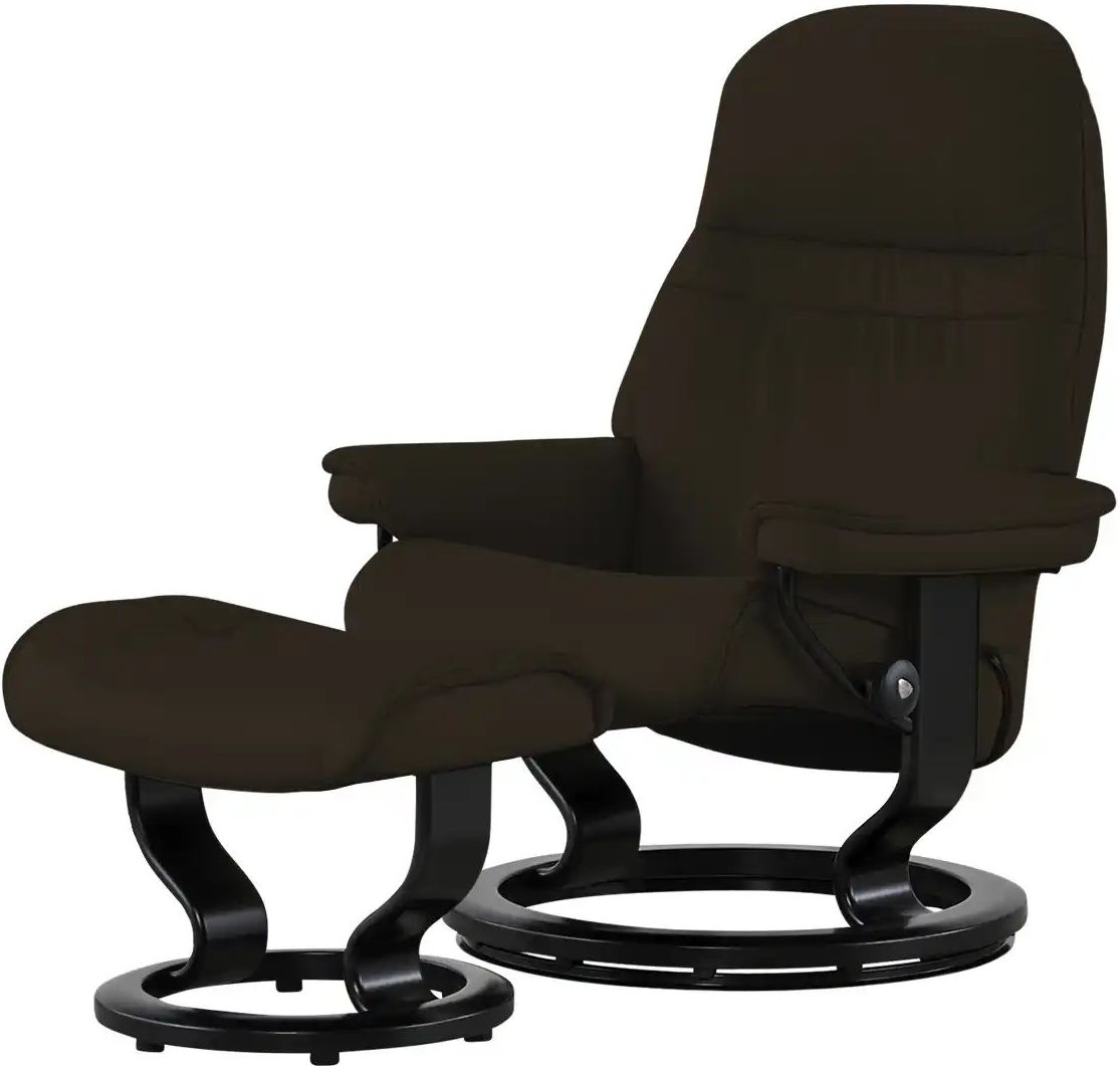 Stressless Relaxsessel mit Hocker Leder Sunrise S ¦ braun ¦ Maße (cm): B: 75 H: 100 T: 73.0 Polstermöbel > Sessel > Fern...