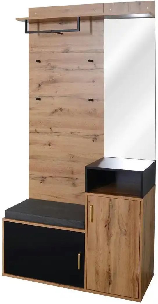 Garderobe ¦ holzfarben ¦ Maße (cm): B: 104 H: 191,5 Garderoben & Kleiderstangen > Garderobensysteme - Höffner