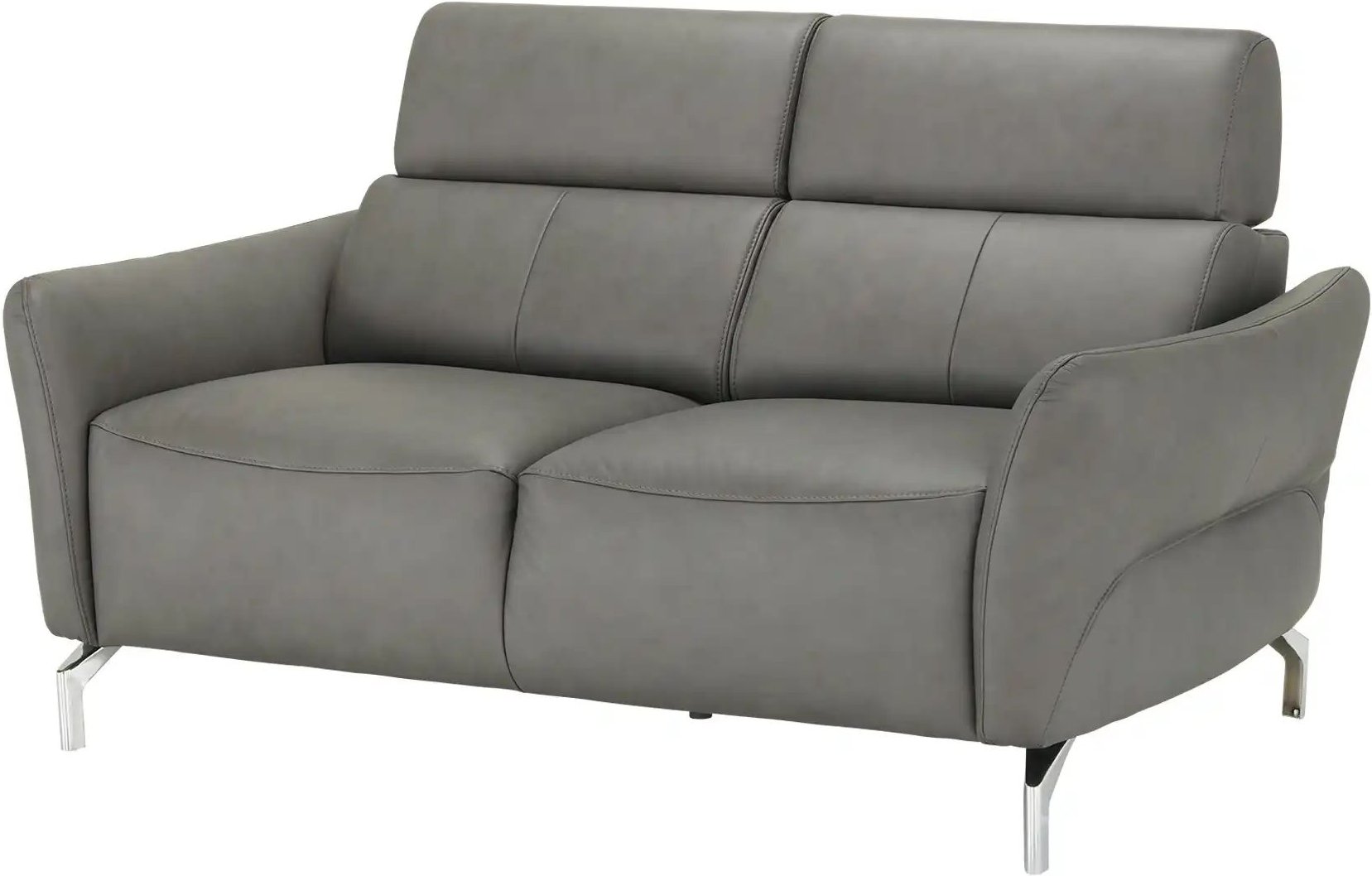 uno Ledersofa 2-sitzig Messina ¦ grau ¦ Maße (cm): B: 158 H: 88 T: 101.0 Polstermöbel > Sofas > 2-Sitzer - Höffner