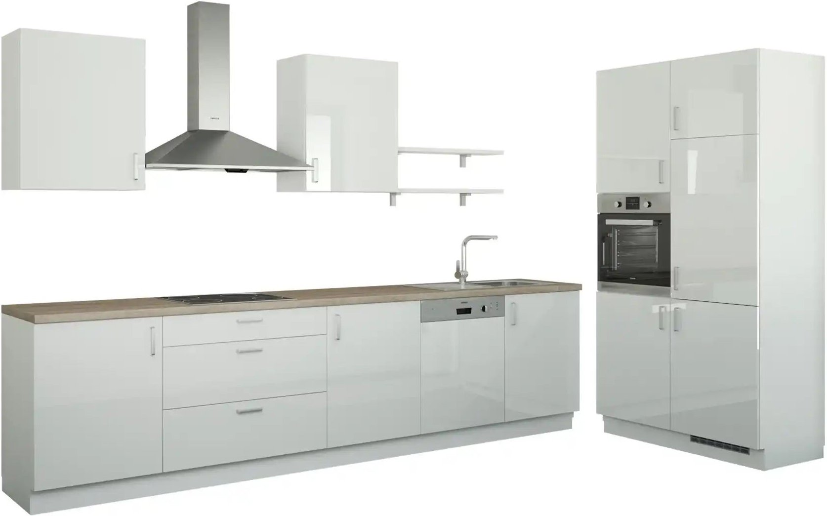 Küchenzeile ohne Elektrogeräte Usedom ¦ weiß Küchen-online > Küchenblöcke ohne E-Geräte - Höffner