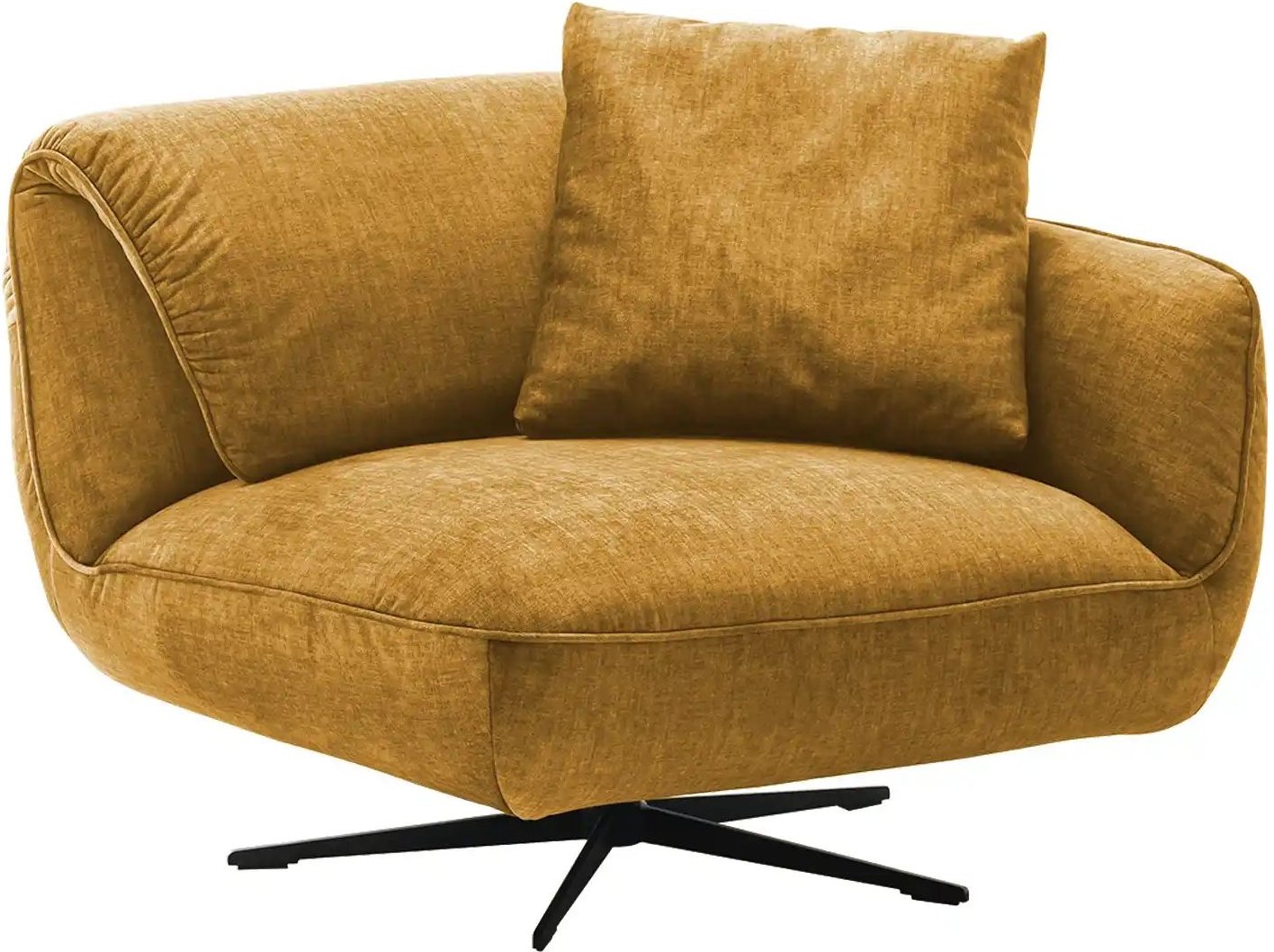 pop Drehsessel aus Flachgewebe Ventus ¦ gelb ¦ Maße (cm): B: 101 H: 111 T: 98.0 Polstermöbel > Sessel > Fernsehsessel - ...