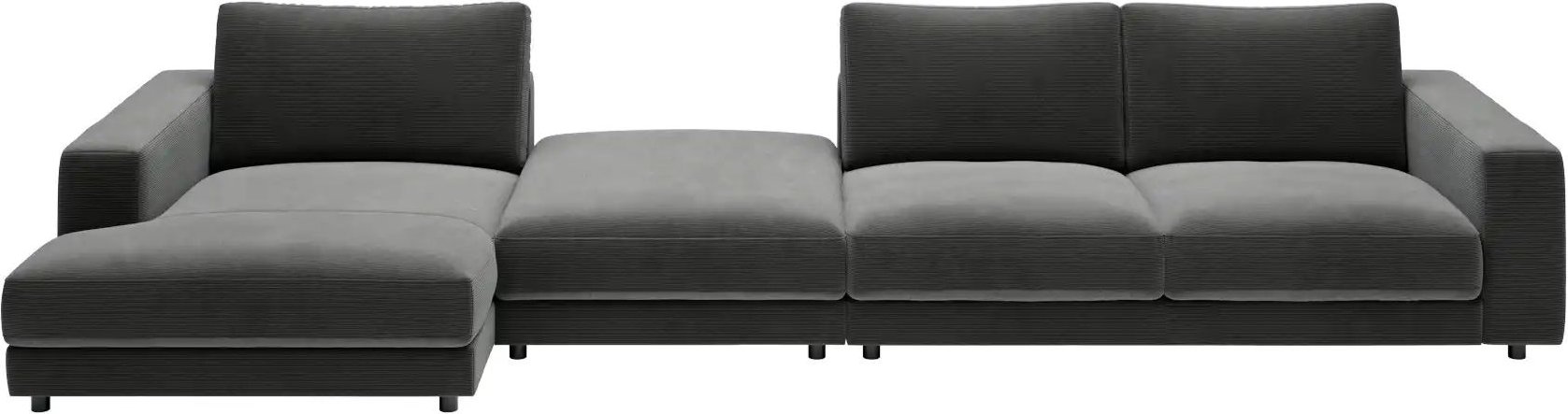 Jette Home Ecksofa in Feincord Sila ¦ grau ¦ Maße (cm): B: 430 H: 85 T: 170.0 Polstermöbel > Sofas > Ecksofas - Höffner