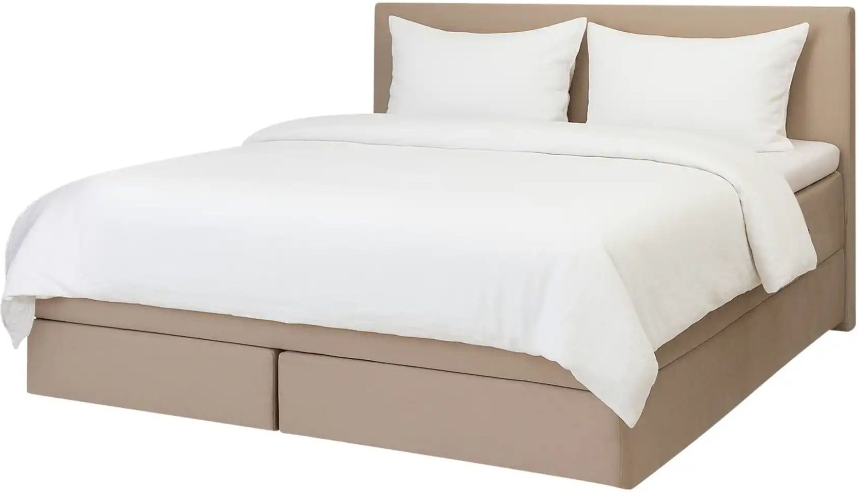 Boxspringbett 160x200 in beige Elin ¦ beige ¦ Maße (cm): B: 160 H: 105 Betten > Boxspringbetten - Höffner