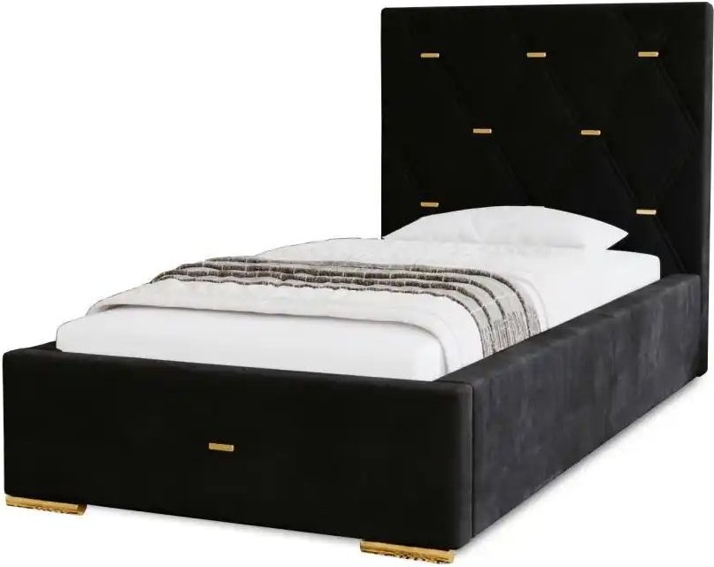 Polsterbett mit Stauraum Gwithian ¦ schwarz ¦ Maße (cm): B: 105 H: 100 Betten > Polsterbetten - Höffner