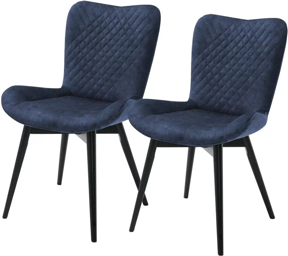 Gray & Jones 2er Set Esszimmerstuhl mit Diamant-Steppung Tierra Fuego Two ¦ blau ¦ Maße (cm): B: 58 H: 88 T: 67.0 Stühle...