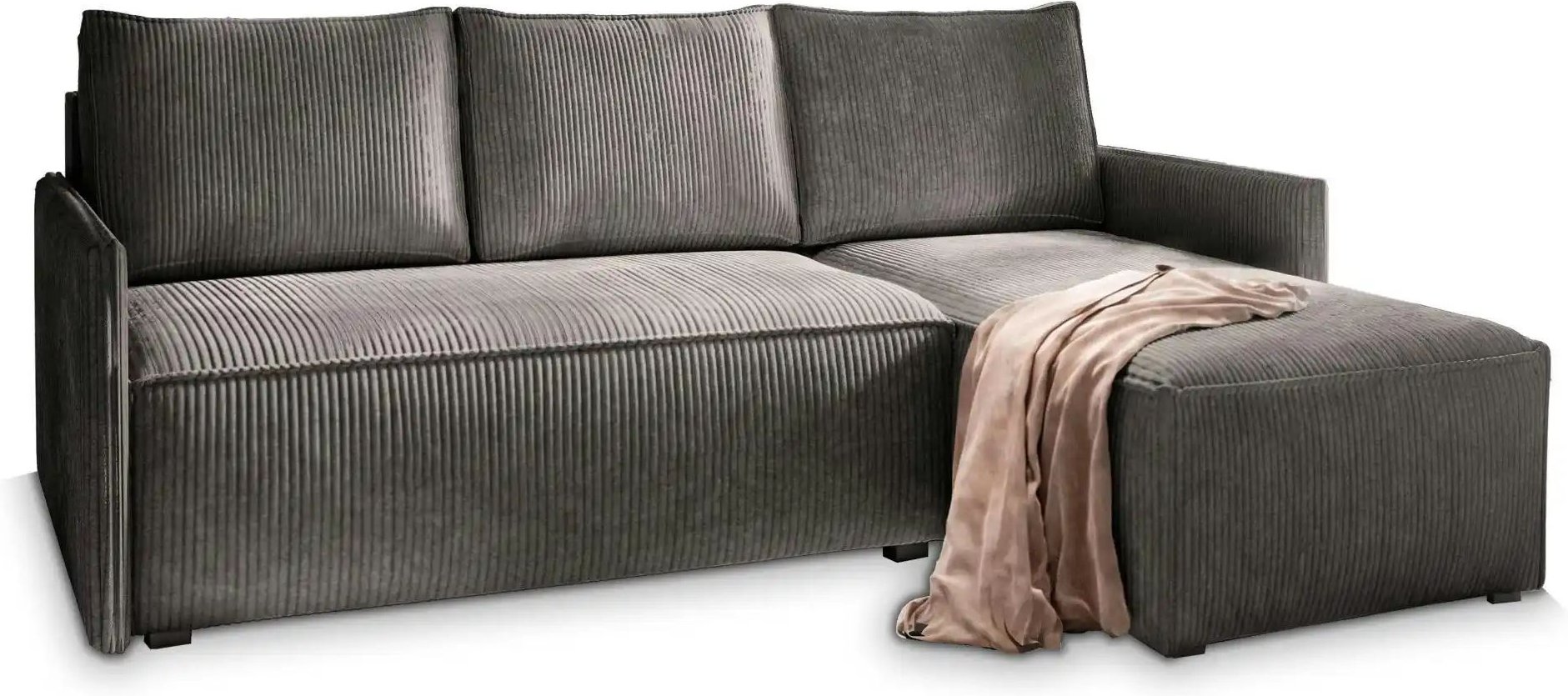 MASSENO Ecksofa mit Schlaffunktion Perusi ¦ grau ¦ Maße (cm): B: 206 H: 85 Polstermöbel > Sofas > 3-Sitzer - Höffner
