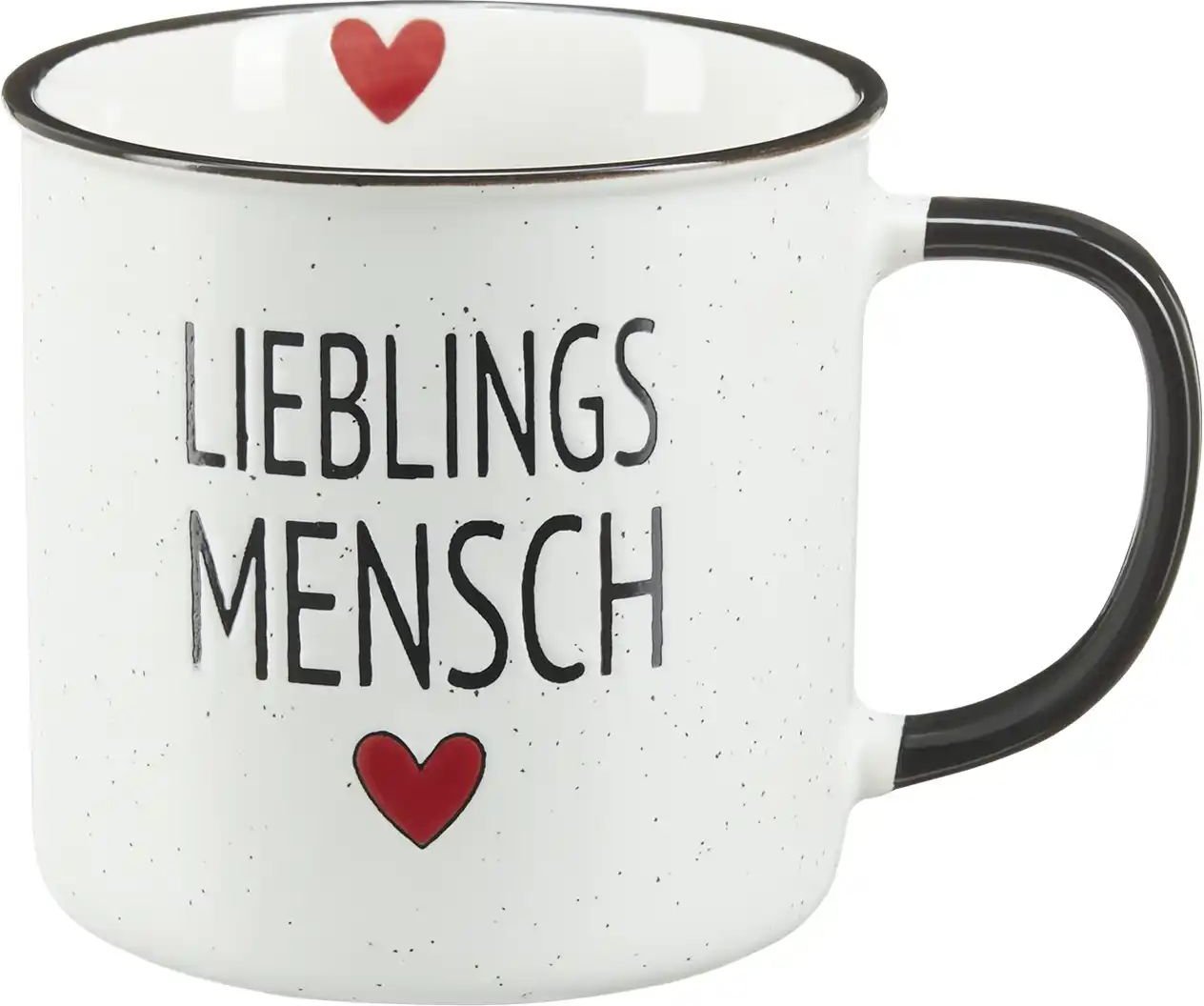 Thumbnail - Peill+Putzler Kaffeebecher Lieblingsmensch ¦ schwarz ¦ Steinzeug/Steingut ¦ Maße (cm): H: 9,5 Ø: 10 Geschirr > Einzelg...