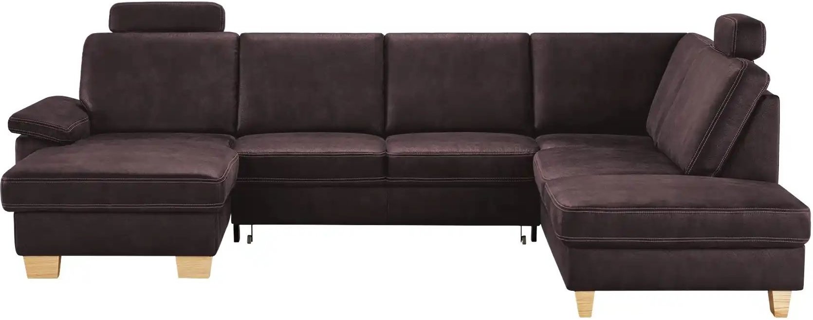 meinSofa Wohnlandschaft Kunstleder Samu ¦ rot ¦ Maße (cm): B: 316 H: 90 T: 235.0 Polstermöbel > Sofas > Schlafsofas - Hö...