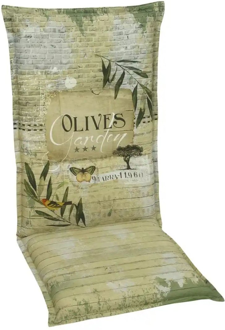GO-DE Auflage Olives ¦ grün ¦ Maße (cm): B: 50 H: 7 Garten > Auflagen & Kissen > Hochlehner-Auflagen - Höffner