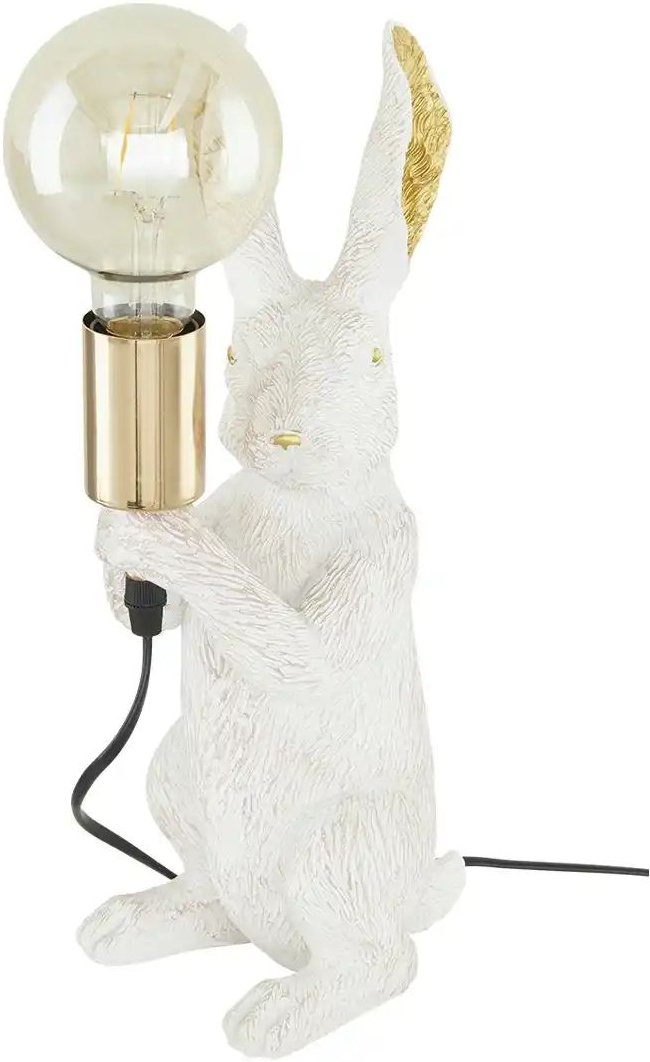 Thumbnail - KHG Tischleuchte 1-flammig weiß `Hase` ¦ weiß ¦ Maße (cm): B: 17 H: 35,5 T: 13.0 Lampen & Leuchten > Tischlampen - H...
