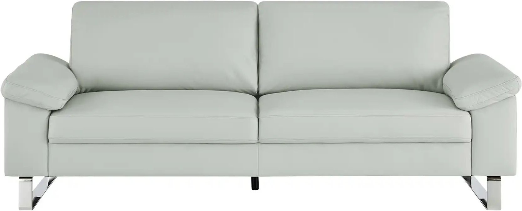 Max Schelling Ledersofa mit Kufengestell Maximum ¦ grau ¦ Maße (cm): B: 224 H: 86 T: 97.0 Polstermöbel > Sofas > 3-Sitze...