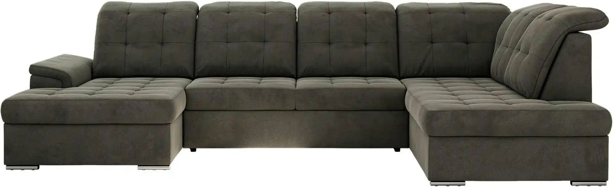 Wohnlandschaft mit Schlaffunktion Madrito ¦ grau ¦ Maße (cm): B: 323 H: 89 Polstermöbel > Sofas > Schlafsofas - Höffner