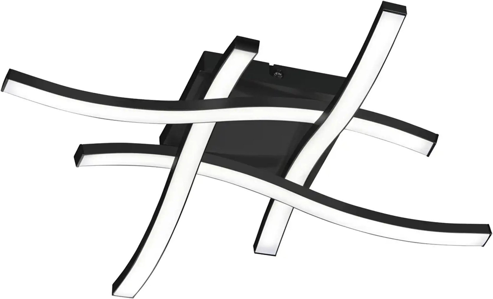 Thumbnail - LED-Deckenleuchte 4-flammig schwarz ¦ schwarz ¦ Maße (cm): B: 46 H: 7 T: 46.0 Lampen & Leuchten > Deckenleuchten - H...