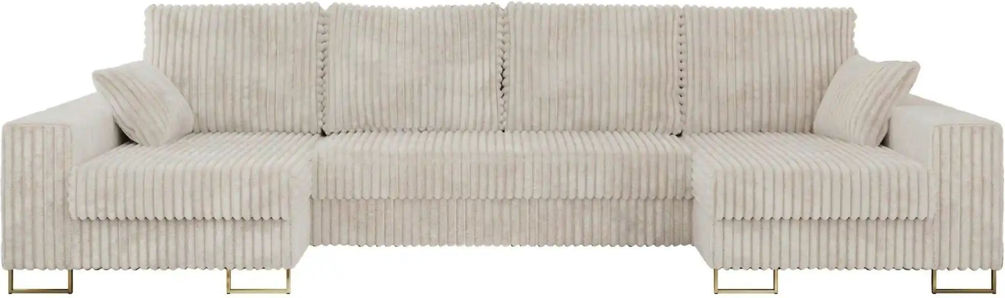 Wohnlandschaft mit Schlaffunktion Dorain ¦ beige ¦ Maße (cm): B: 312 H: 95 Polstermöbel > Sofas > Schlafsofas - Höffner