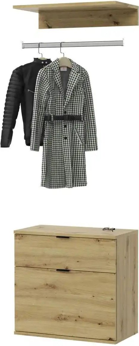 Thumbnail - Garderobenkombination Projekt X ¦ holzfarben ¦ Maße (cm): B: 61 H: 62 T: 34.0 Garderoben & Kleiderstangen > Garderobens...