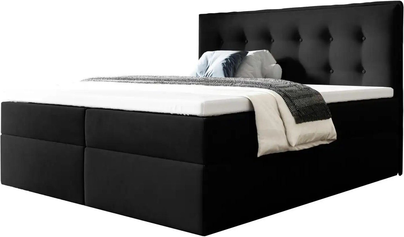 Boxbett mit Bettkasten Focus ¦ schwarz ¦ Maße (cm): B: 160 H: 110 Betten > Polsterbetten - Höffner