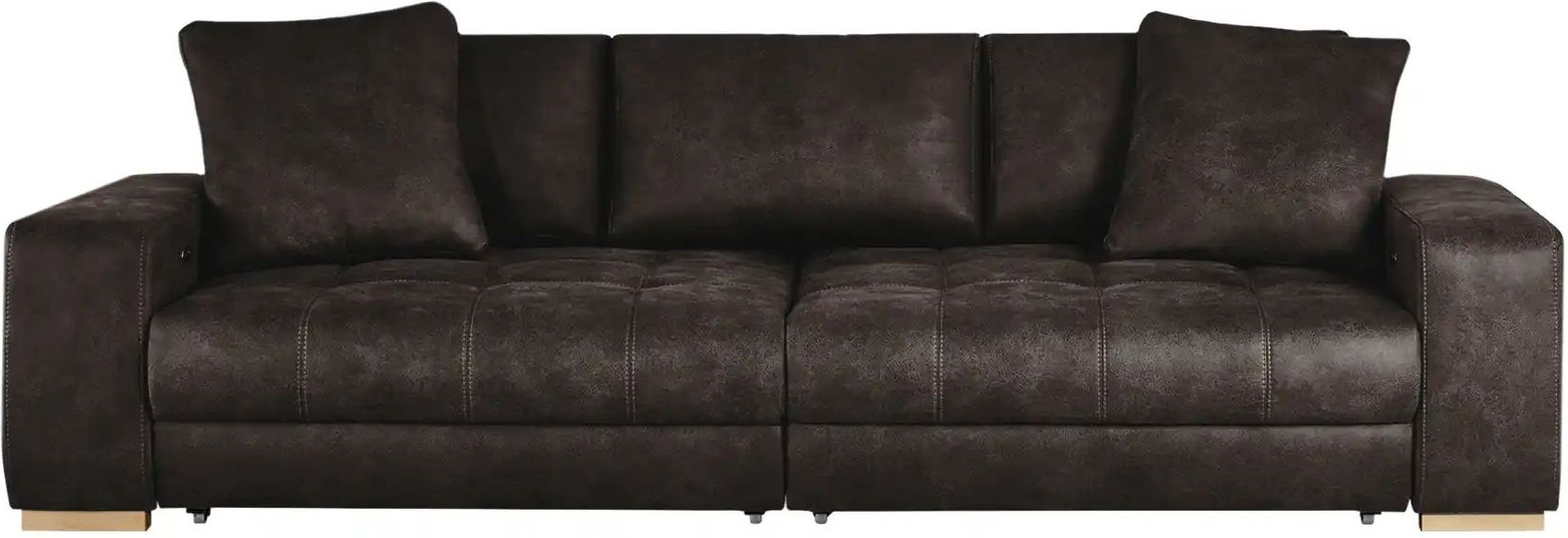 bobb Big Sofa dunkelbraun - Microfaser Caro ¦ braun ¦ Maße (cm): B: 302 H: 68 T: 136.0 Polstermöbel > Sofas > Einzelsofa...