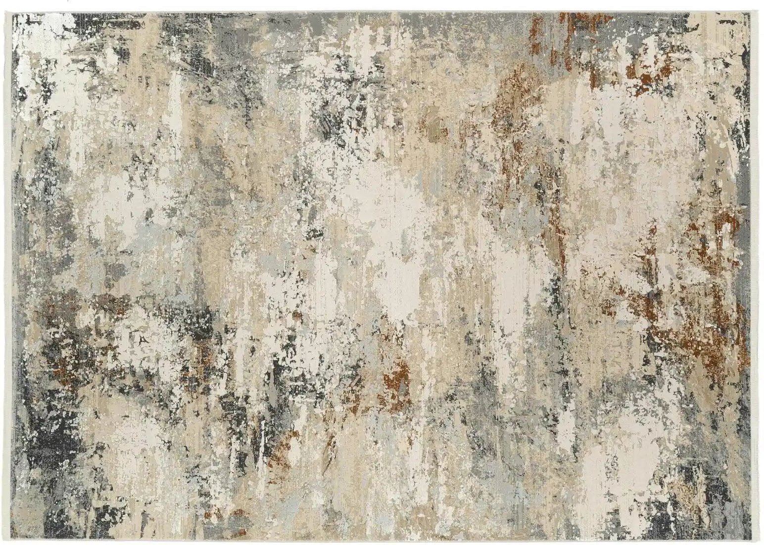 Webteppich  Flair Biel ¦ beige ¦ Viskose ¦ Maße (cm): B: 200 H: 0,8 Teppiche > Wohnteppiche - Höffner
