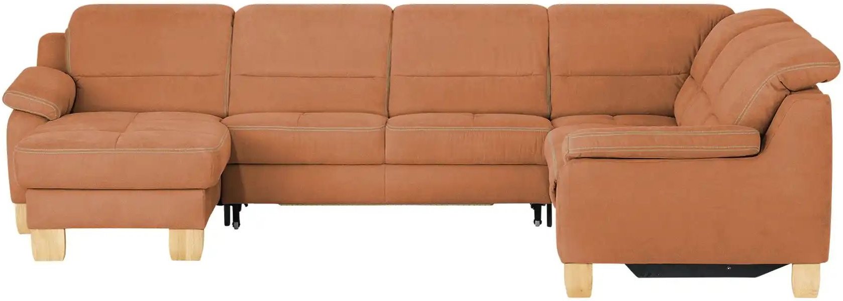 Thumbnail - meinSofa Wohnlandschaft aus Mikrofaser Hanna ¦ orange ¦ Maße (cm): B: 322 H: 84 T: 264.0 Polstermöbel > Sofas > Schlafso...