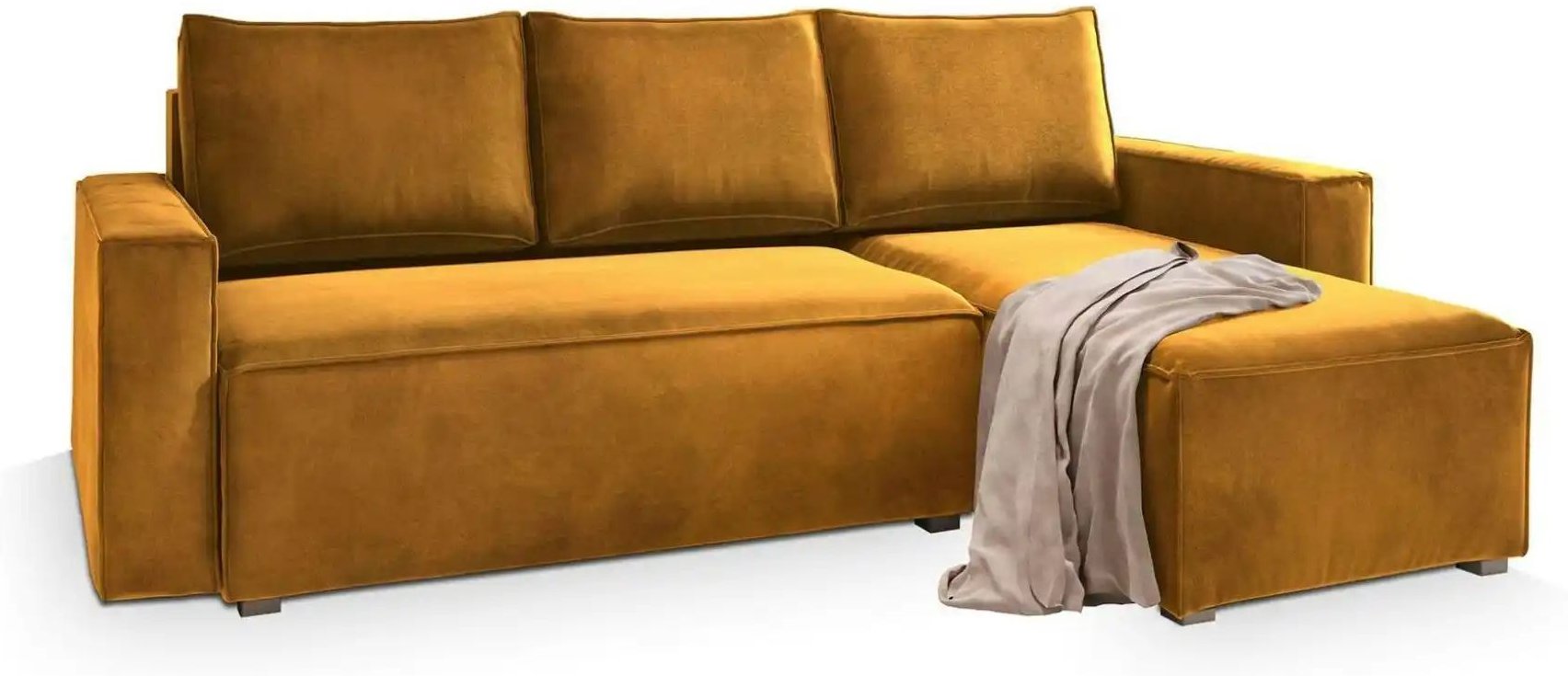 MASSENO Ecksofa mit Schlaffunktion Siles ¦ gelb ¦ Maße (cm): B: 230 H: 85 Polstermöbel > Sofas > Ecksofas - Höffner