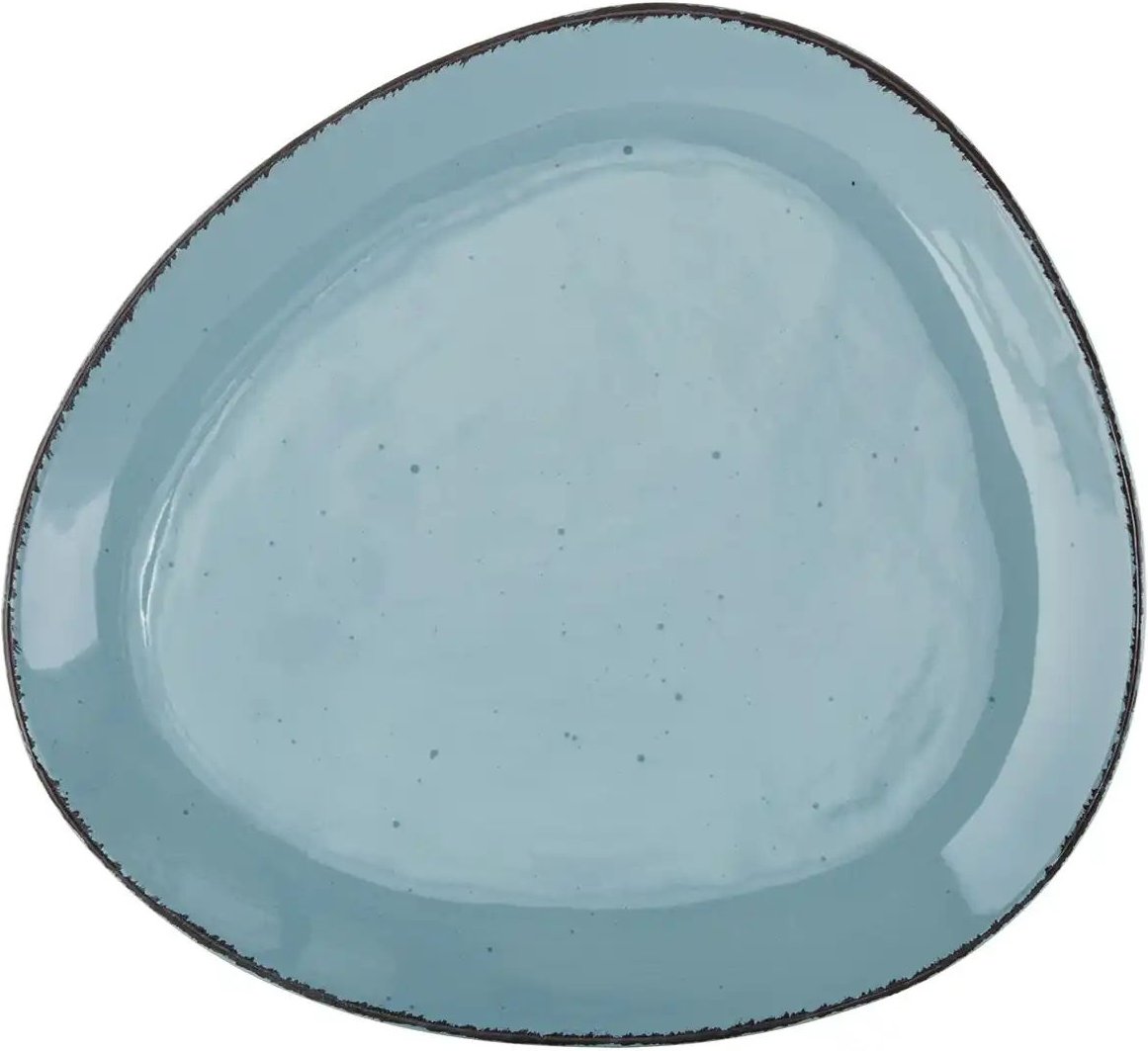 Peill+Putzler Speiseteller dreieckig 30 cm Siena ¦ türkis/petrol ¦ Steinzeug/Steingut Ø: 30 Geschirr > Einzelgeschirrte...