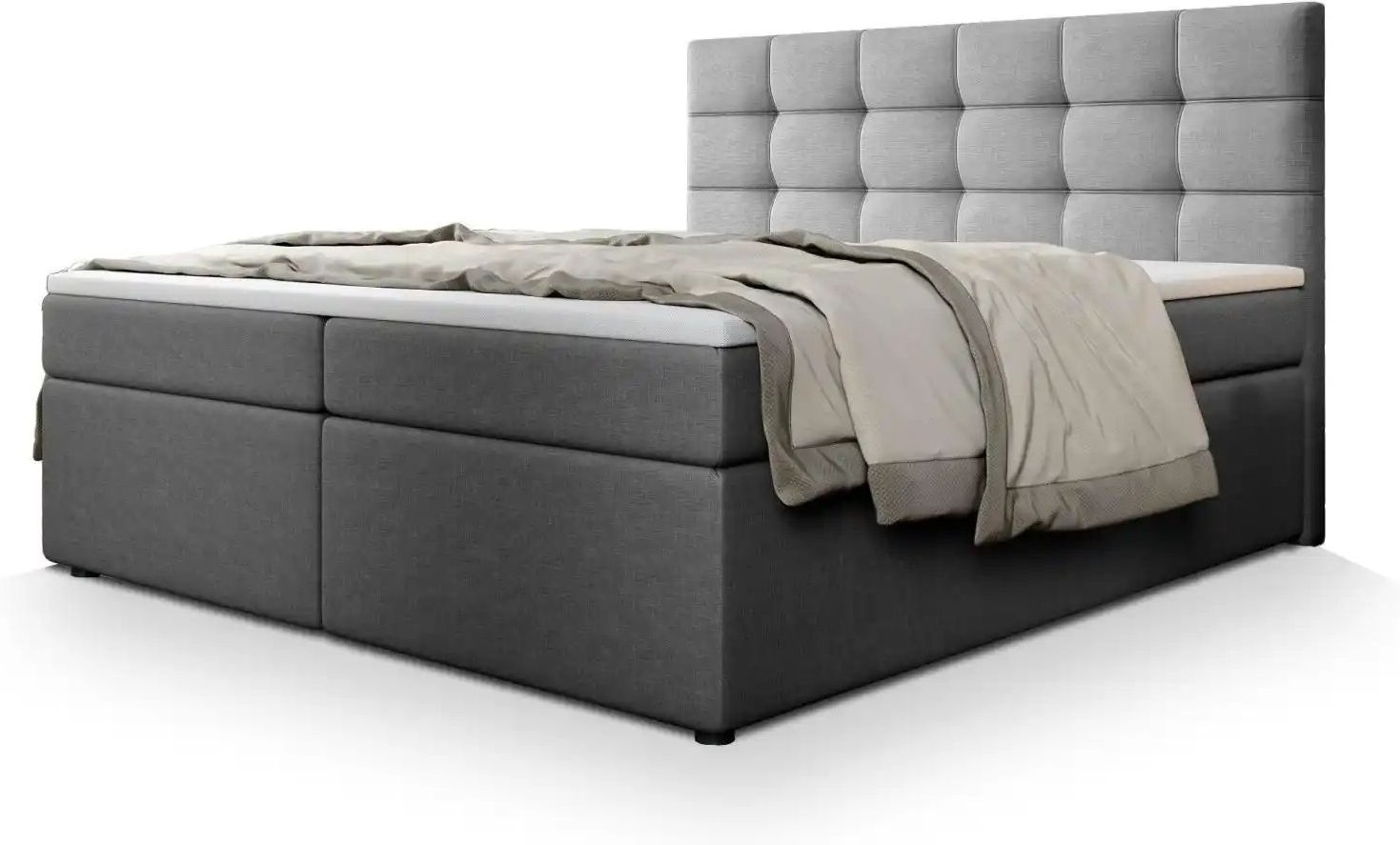 MASSENO Boxbett mit Bettkasten Palma ¦ grau ¦ Maße (cm): B: 160 H: 120 Betten > Polsterbetten - Höffner