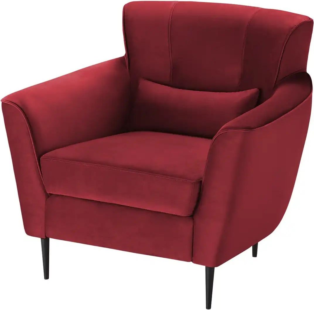 switch Samtsessel aus Samt Teddy ¦ rot ¦ Maße (cm): B: 87 H: 82 T: 83.0 Polstermöbel > Sessel > Polstersessel - Höffner
