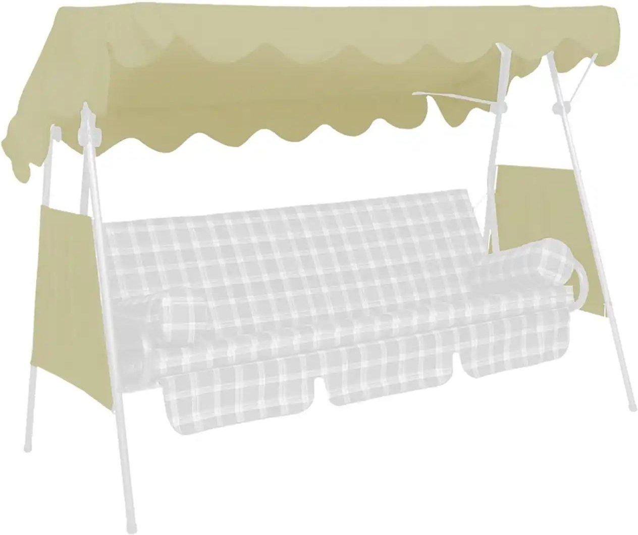 Angerer Dach & Seiten für Hollywoodschaukel Ersatz ¦ beige ¦ Maße (cm): B: 200 T: 120.0 Garten > Gartenzubehör > Schutz...